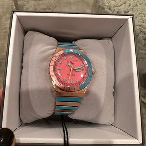 Q Timex Malibu 36mm Stainless Steel Expansion Band Watch